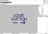Vuittontext 03 Embroidery File 6 sizes