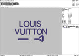 Vuittontext 03 Embroidery File 6 sizes