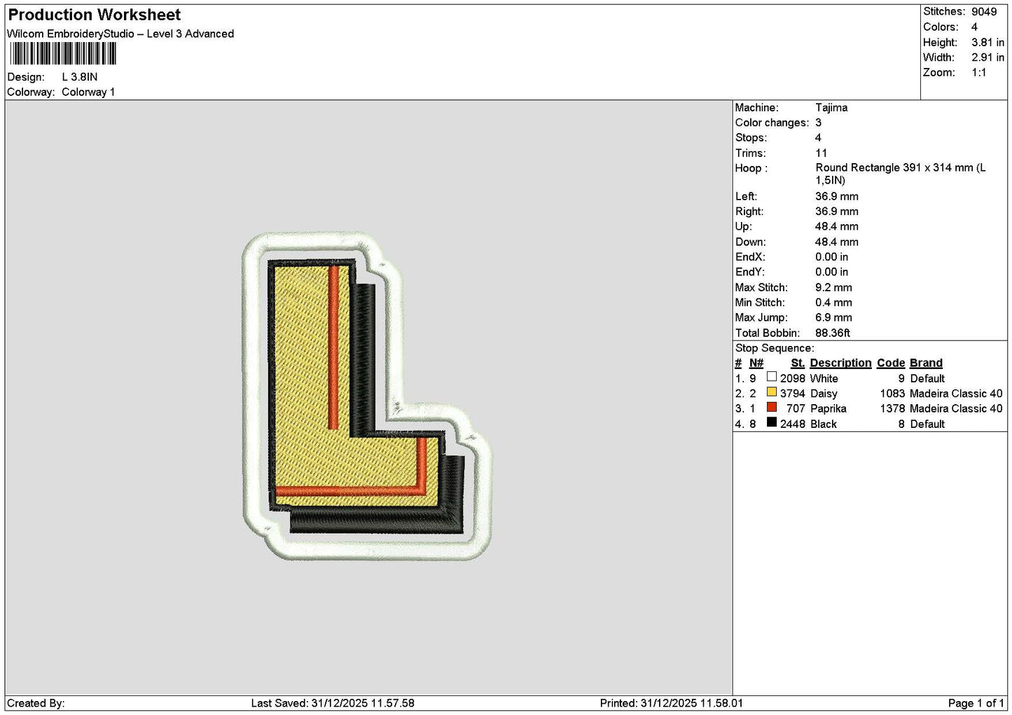 Karmelotext Separate Embroidery Files