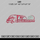 L&D Embroidery File 5 sizes