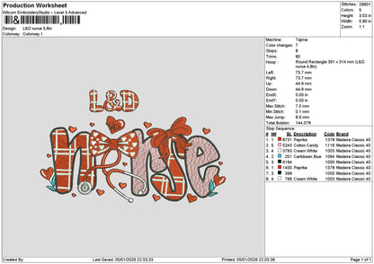 Nursetext 0501 Embroidery 3 Files
