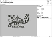 L&i Truck Embroidery File 4 size