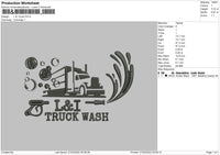 L&i Truck Embroidery File 4 size