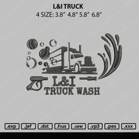 L&i Truck Embroidery File 4 size