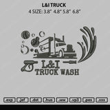 L&i Truck Embroidery File 4 size