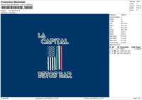 La Capital Embroidery File 6 sizes