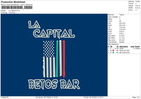 La Capital Embroidery File 6 sizes