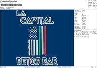 La Capital Embroidery File 6 sizes