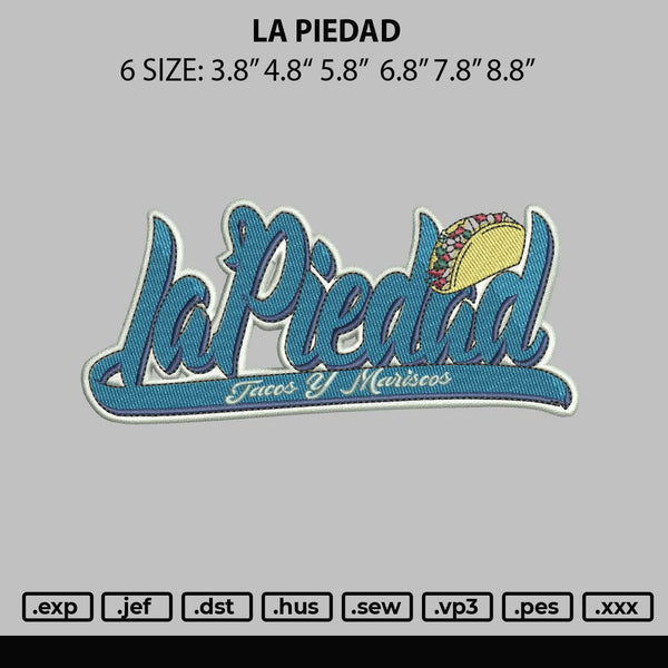 La Piedad Embroidery File 6 sizes
