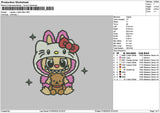 Labu Kitty Embroidery File 6 sizes