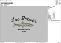 Fishtext Embroidery File 6 sizes