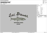 Fishtext Embroidery File 6 sizes