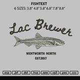 Fishtext Embroidery File 6 sizes