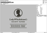 Ladytext 0506 Embroidery File 6 sizes