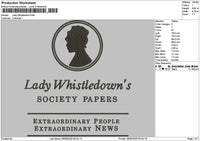 Ladytext 0506 Embroidery File 6 sizes