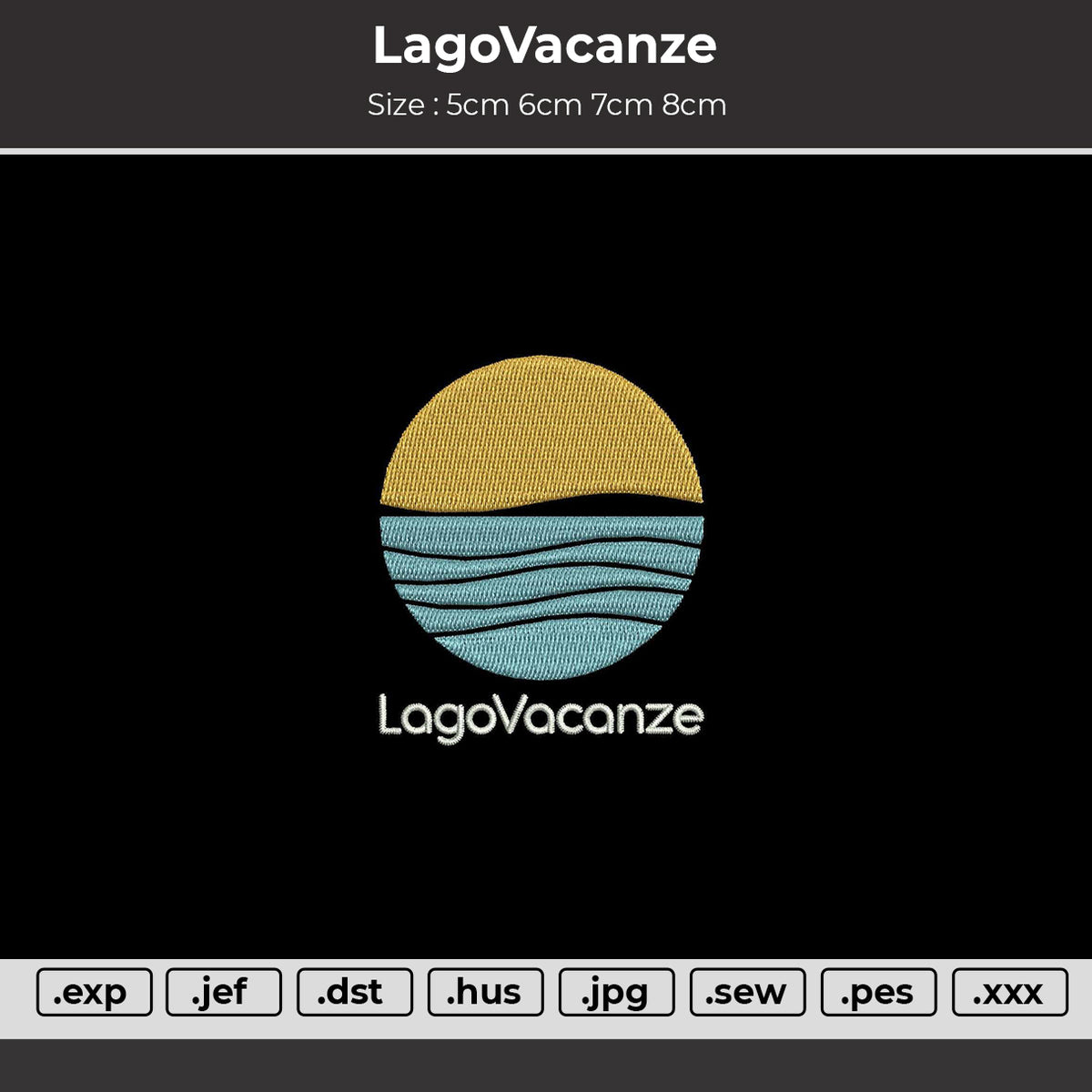 LagoVacanze Embroidery Design  File