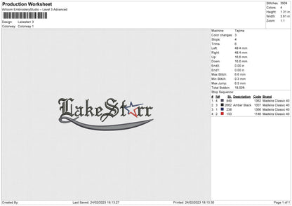 Lakestarr v1 v2 Embroidery 2 Files