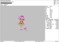 Purple Girl Embroidery File 6 sizes