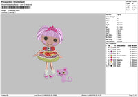 Purple Girl Embroidery File 6 sizes