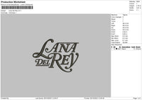 Lana Text V2 Embroidery File 6 sizes