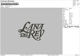 Lana Text V2 Embroidery File 6 sizes