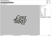 Lana Text V2 Embroidery File 6 sizes