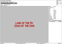 Landtext 2105 Embroidery File 6 sizes