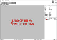 Landtext 2105 Embroidery File 6 sizes