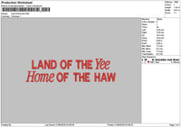 Landtext 2105 Embroidery File 6 sizes