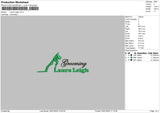 Laura Text Embroidery File 6 sizes
