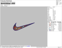 Swoosh Law One Piece Embroidery File 4 size