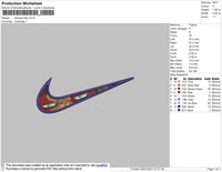 Swoosh Law One Piece Embroidery File 4 size