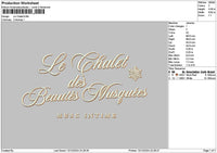 Chalettext 01 Embroidery File 6 sizes