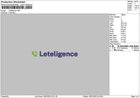 Leteligencetext Embroidery File 6 sizes