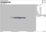 Leteligencetext Embroidery File 6 sizes