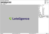 Leteligencetext Embroidery File 6 sizes