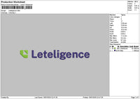Leteligencetext Embroidery File 6 sizes