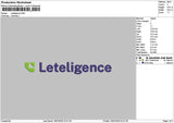 Leteligencetext Embroidery File 6 sizes