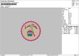Cakestext 0812 Embroidery File 6 sizes