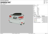 Lexus Car Embroidery File 4 size