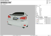 Lexus Car Embroidery File 4 size