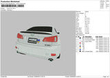 Lexus Car Embroidery File 4 size