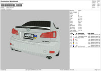 Lexus Car Embroidery File 4 size