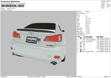 Lexus Car Embroidery File 4 size