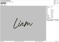 Liam Embroidery File 6 sizes