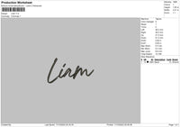 Liam Embroidery File 6 sizes