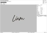 Liam Embroidery File 6 sizes