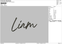 Liam Embroidery File 6 sizes