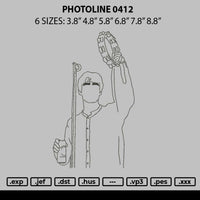 Photoline 0412b Embroidery File 6 sizes