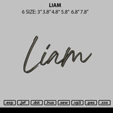 Liam Embroidery File 6 sizes